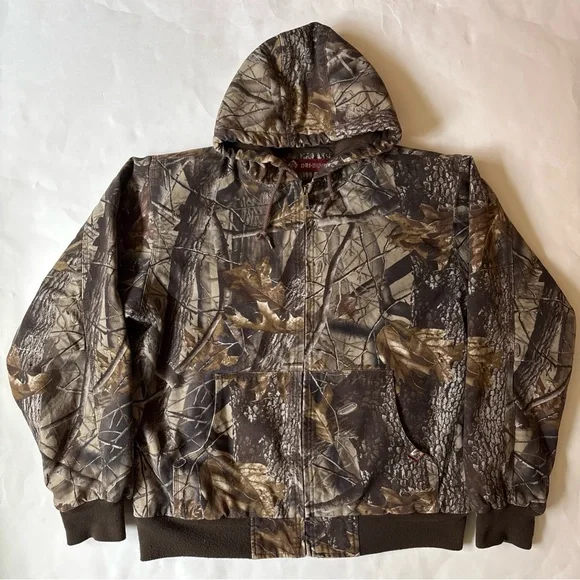Dri Duck Hunting Realtree Camo Jacket Full Zip Lined Men’s XL Jacket Hooded Coat - Picture 1 of 3